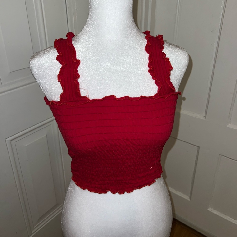 Hollister scrunched crop top